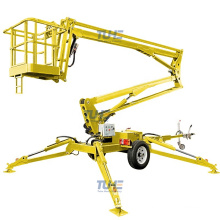 8~20m trailed articulated boom lift towable articulating boom lift man lift aerial work platform